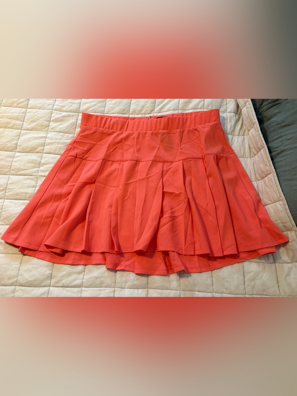 Torrid Coral Pleated Mini Skirt Size 20 NWT